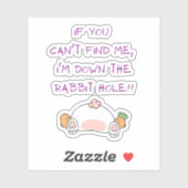 GRAPPIG KONIJNENGAT STICKER (Vel)