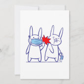 grappig konijnenkonijnenmasker covid coronavirus kaart (Voorkant)