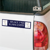 grappig konijntje, grappig konijn, IK BRAK VOOR BU Bumpersticker (Op Truck)