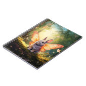 Grappig konijntje in een betoverd bos notitieboek (Linkerzijde)