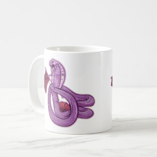 Grappig Koning Cobra Snake Rock Breien Koffiemok (Voorkant links)