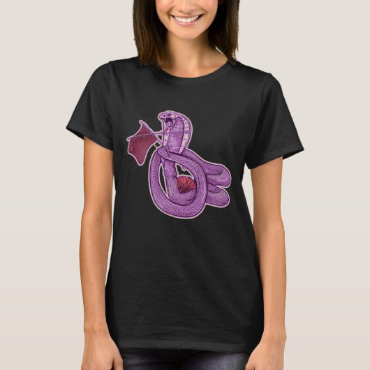 Grappig Koning Cobra Snake Rock Breien T-shirt (Voorkant)