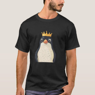 Grappig Koninkrijk Pinguïn met Kroon Kostuum T-shirt