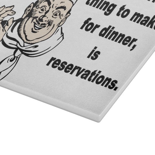 Grappig kookcitaat snijplank (Hoek)