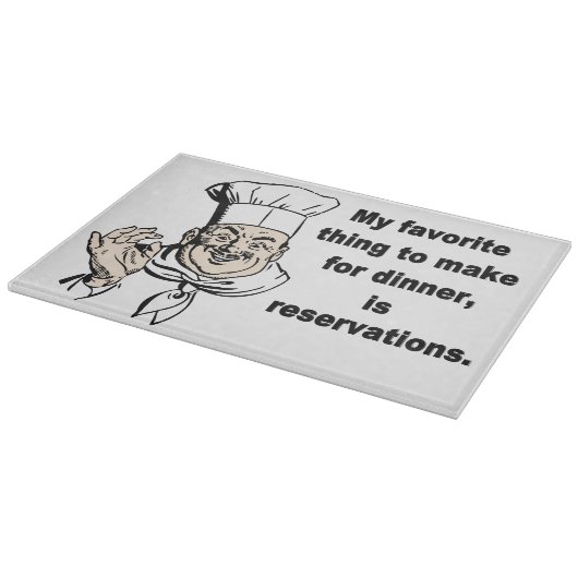 Grappig kookcitaat snijplank (Hoek)