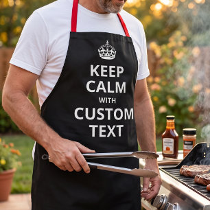 Grappig kookschort - Voeg je eigen Keep Calm citaa Schort