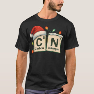 Grappig Koolstof Stikstof 6 7 Kerstmis Wetenschap T-shirt