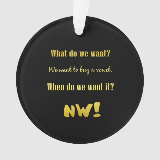 Grappig Koop een klinker — Nu! Ornament (voorkant)
