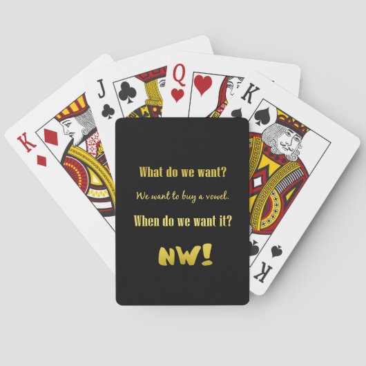 Grappig Koop een klinker — Nu! Pokerkaarten (Achterkant)