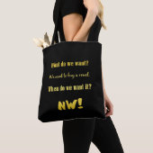 Grappig Koop een klinker — Nu! Tote Bag (Dichtbij)