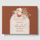 Grappig koper pampas boho bruids gastenboek (Voorkant)