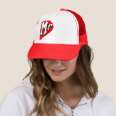 Grappig koppel overeenkomend pet, stel x2 vast mev trucker pet (In situ)