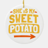 Grappig koppels die overeenkomen met mijn zoete aa keramisch ornament (Achterkant)
