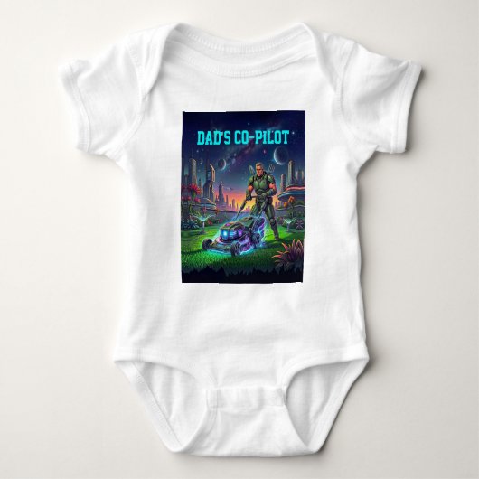 Grappig Kosmisch Maaier Ruimte Baby Body Romper (Voorkant)