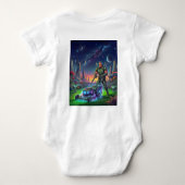 Grappig Kosmisch Maaier Ruimte Baby Body Romper (Achterkant)