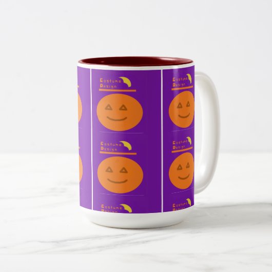 Grappig Kostuum Ontwerp Pompoen Halloween Mok (Voorkant rechts)