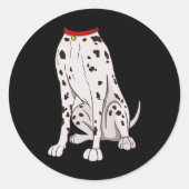 Grappig kostuum voor Halloween Dog Animal Cosplay Ronde Sticker (Voorkant)