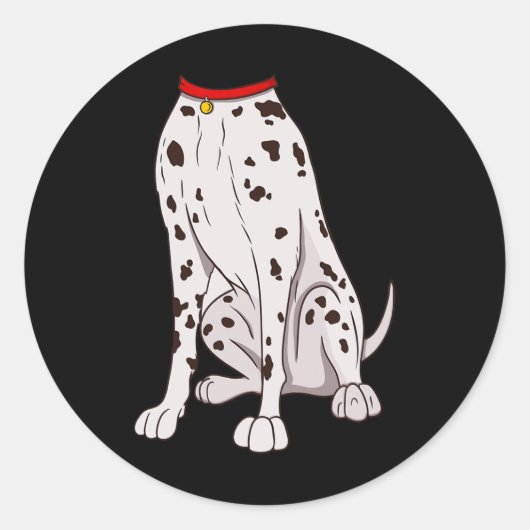 Grappig kostuum voor Halloween Dog Animal Cosplay Ronde Sticker (Voorkant)