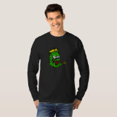 Grappig kotsmonster - kotsend monster - zwarte hum t-shirt (Voorkant volledig)