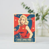 Grappig Koude Oorlog Sovjet USSR Space Race Humor Briefkaart (Staand voorkant)