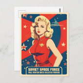 Grappig Koude Oorlog Sovjet USSR Space Race Humor Briefkaart (Voorkant / Achterkant)