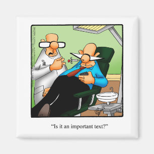 Grappig kous stuffer sms'en Humor magneet