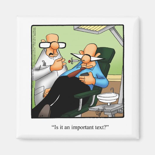 Grappig kous stuffer sms'en Humor magneet (Voorkant)