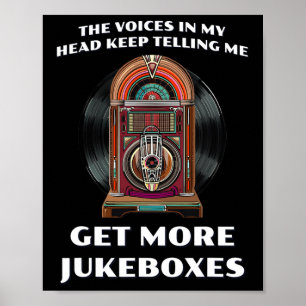 Grappig Krijg Meer Jukeboxen Voor 1950s Vinyl Juke Poster