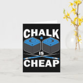 Grappig krijt is goedkope biljartspeler biljart kaart (Gele Bloem)