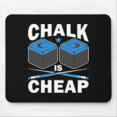 Grappig krijt is goedkope biljartspeler biljart muismat (Voorkant)