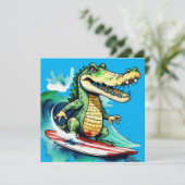 Grappig krokodillensurfen (Staand voorkant)