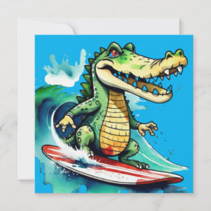 Grappig krokodillensurfen