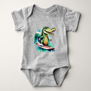Grappig krokodillensurfen romper