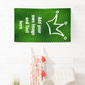 Grappig kroonwit + je rug. en tekst spandoek (Insitu)