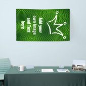 Grappig kroonwit + je rug. en tekst spandoek (Beurs)