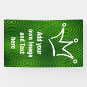 Grappig kroonwit + je rug. en tekst spandoek (Horizontaal)