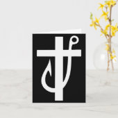 Grappig kruis christelijk - Jezus maakte me een vi Kaart (Gele Bloem)