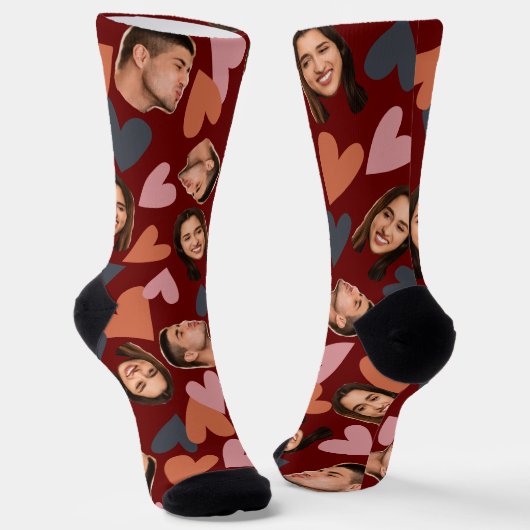 Grappig kus me gezichten koppel Romance liefde har Sokken (Gebogen)