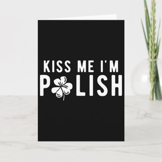 Grappig Kus Me Ik Ben Pools St. Patrick's Day  Kaart (Voorkant)