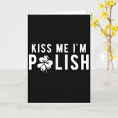 Grappig Kus Me Ik Ben Pools St. Patrick's Day  Kaart (Gele Bloem)