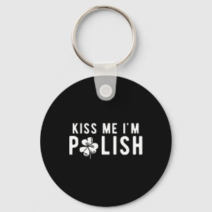 Grappig Kus Me Ik ben Poolse St. Patrick's Day Sleutelhanger