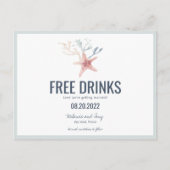 Grappig Kuststrand Bruiloft Save the Dates Aankondigingskaart (Voorkant)