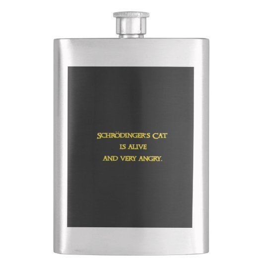 Grappig kwantumdilemma - Schrödingers kat is boos Flacon (Voorkant)