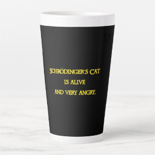 Grappig kwantumdilemma - Schrödingers kat is boos Latte Mok