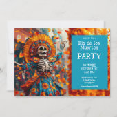 💀 Grappig La Calavera in bloemrijke jurk Kaart (Voorkant)