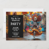 💀 Grappig La Calavera in pet met bloemetjes Kaart (Voorkant)