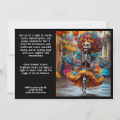 💀 Grappig La Calavera in pet met bloemetjes Kaart (Achterkant)