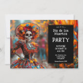 💀 Grappig La Calavera in pet met bloemetjes Kaart (Voorkant)