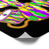 Grappig La Weezy Ana Mardi Gras Carnaval Cake Walk Poster (Hoek)