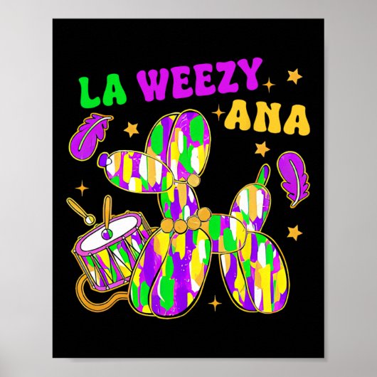 Grappig La Weezy Ana Mardi Gras Carnaval Cake Walk Poster (Voorkant)